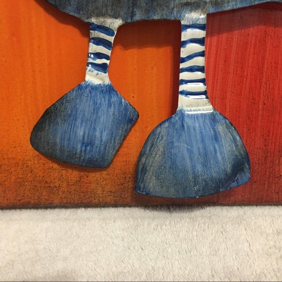 Whimsical Animal Hand Painted Metal Wall Art zebra - Picture 4 of 15